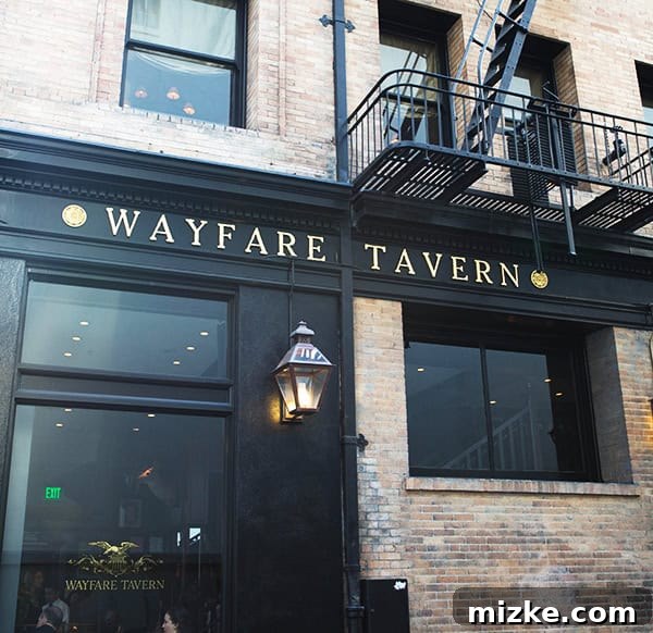Wayfare Tavern: A culinary gem in downtown San Francisco. The elegant and inviting interior of Wayfare Tavern restaurant.