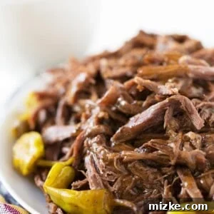 This Mississippi Roast involves a slow cooker, five simple ingredients, zero effort, 100% dinner & leftover satisfaction!