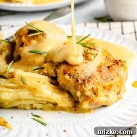 20 Quick Chicken Dinners for Busy Weeknight Meals 8 Pouring sauce over yum yum chicken.