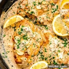 20 Quick Chicken Dinners for Busy Weeknight Meals 9 lemons are placed in a skillet with cooking garlic butter chicken