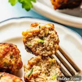 Turkey zucchini meatballs with parsley garnish