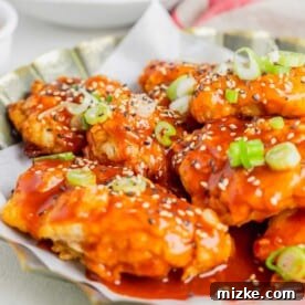 Air fryer Korean fried chicken on tortillas