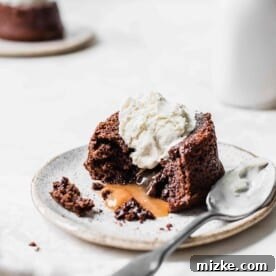 salted caramel molten lava cakes for two